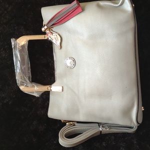 Mercedes Benz Gray hand bag with straps